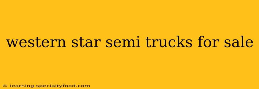 western star semi trucks for sale