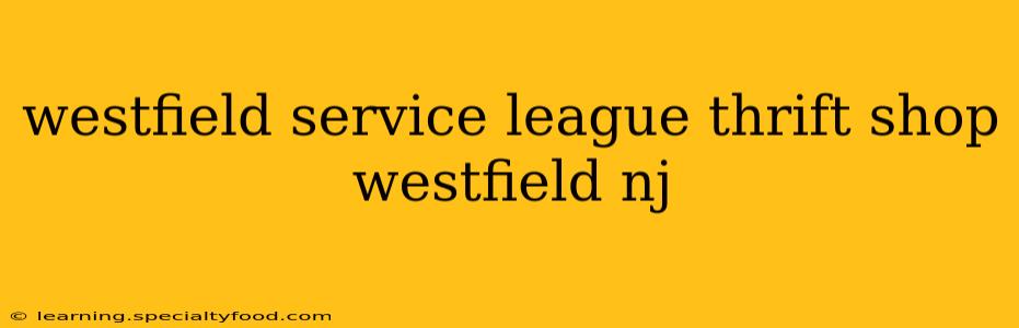 westfield service league thrift shop westfield nj