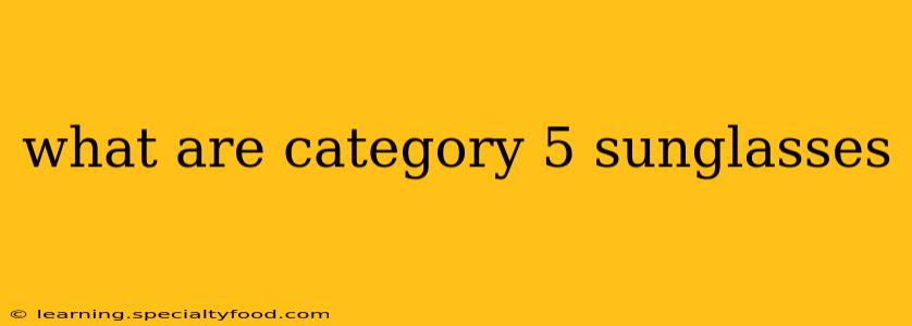 what are category 5 sunglasses