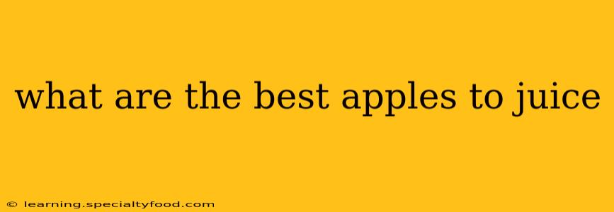 what are the best apples to juice
