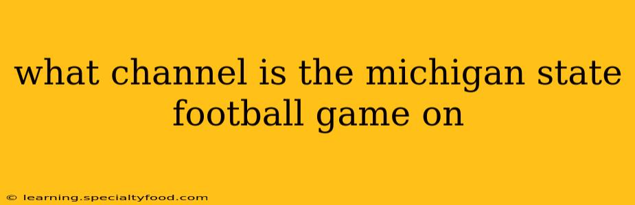 what channel is the michigan state football game on