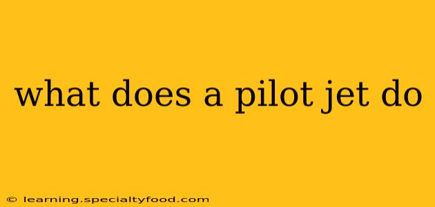 what does a pilot jet do