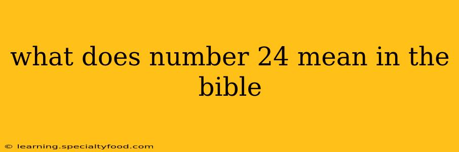 what does number 24 mean in the bible