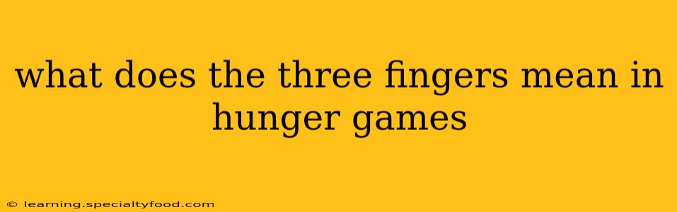 what does the three fingers mean in hunger games