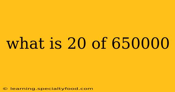 what is 20 of 650000