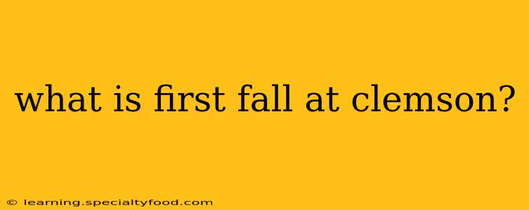what is first fall at clemson?
