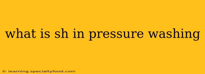 what is sh in pressure washing
