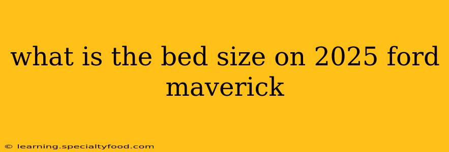 what is the bed size on 2025 ford maverick