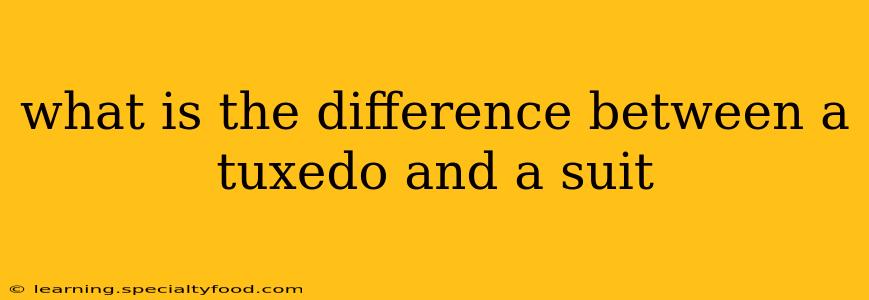 what is the difference between a tuxedo and a suit