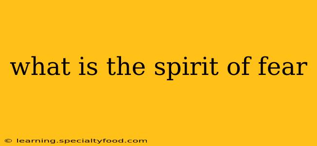 what is the spirit of fear