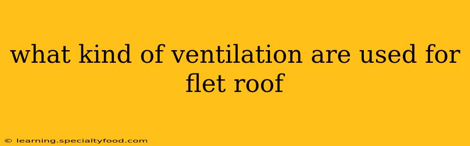 what kind of ventilation are used for flet roof