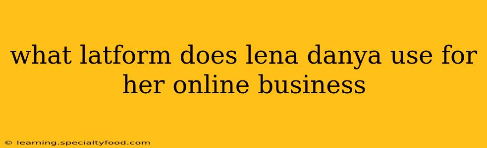 what latform does lena danya use for her online business