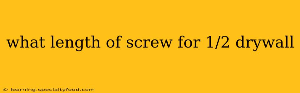 what length of screw for 1/2 drywall