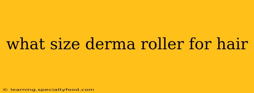 what size derma roller for hair