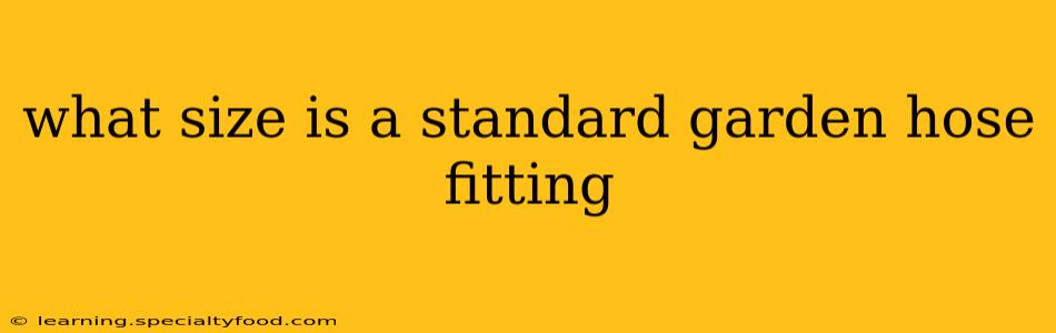 what size is a standard garden hose fitting