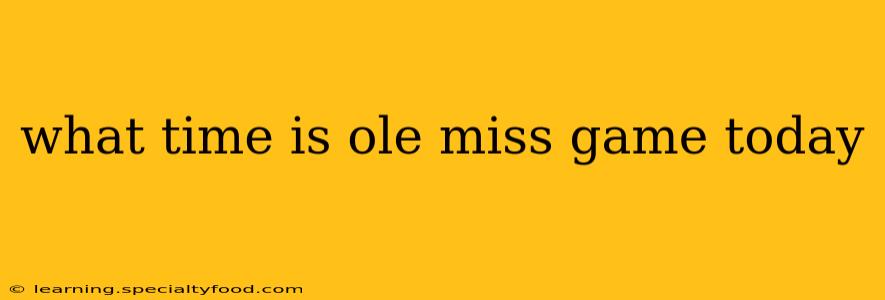 what time is ole miss game today