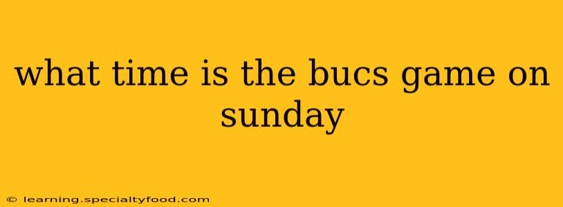 what time is the bucs game on sunday