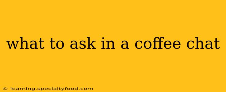 what to ask in a coffee chat