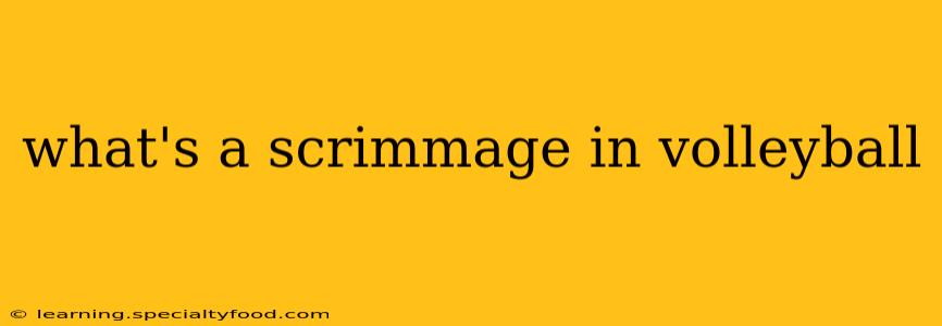 what's a scrimmage in volleyball