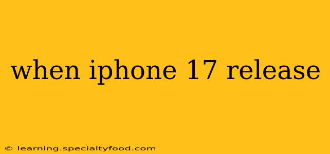 when iphone 17 release