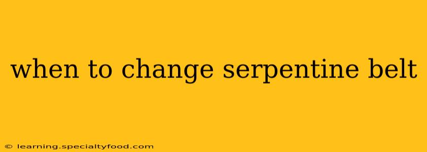 when to change serpentine belt