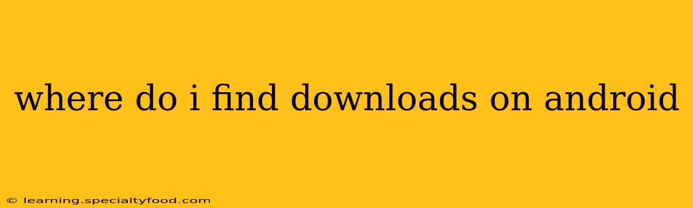 where do i find downloads on android