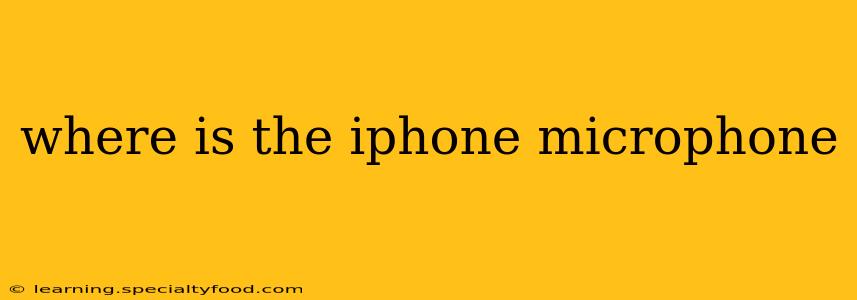 where is the iphone microphone