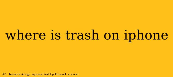 where is trash on iphone