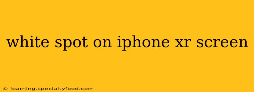 white spot on iphone xr screen