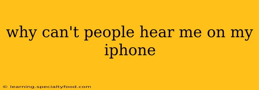 why can't people hear me on my iphone