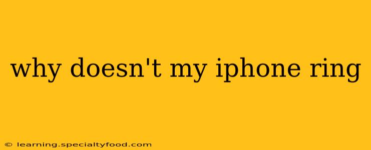 why doesn't my iphone ring