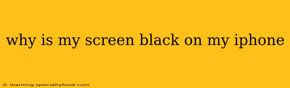 why is my screen black on my iphone