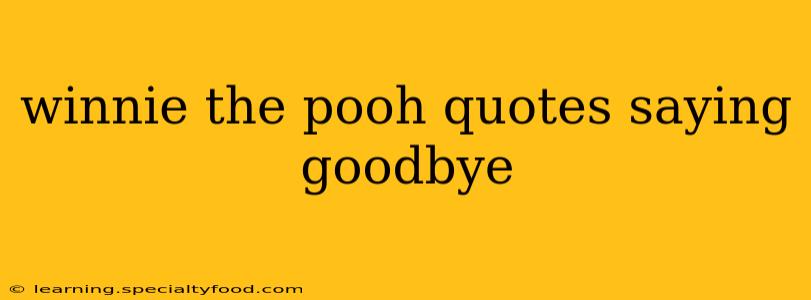 winnie the pooh quotes saying goodbye
