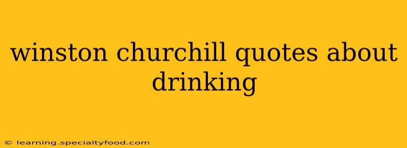winston churchill quotes about drinking