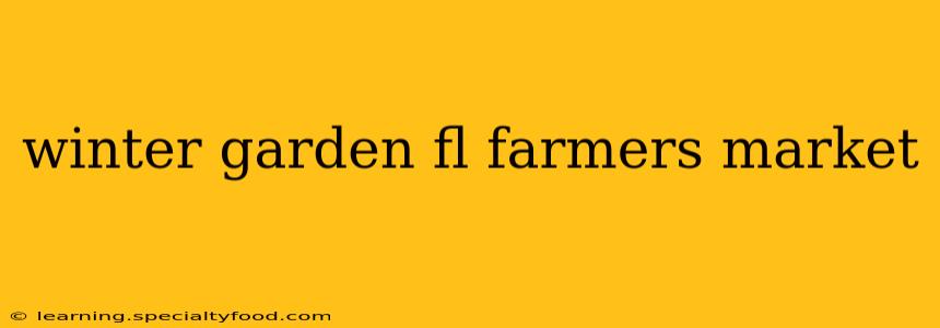 winter garden fl farmers market