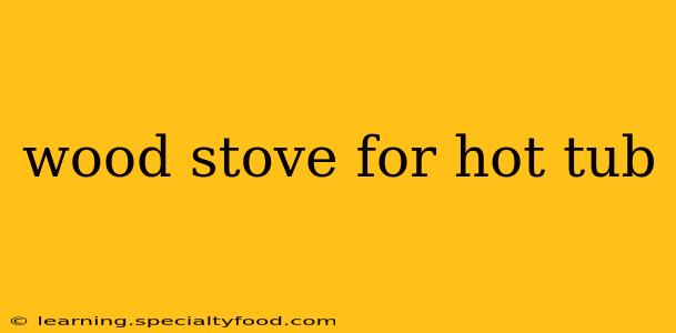 wood stove for hot tub
