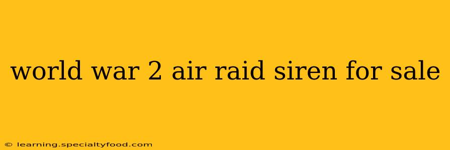 world war 2 air raid siren for sale
