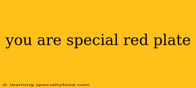 you are special red plate