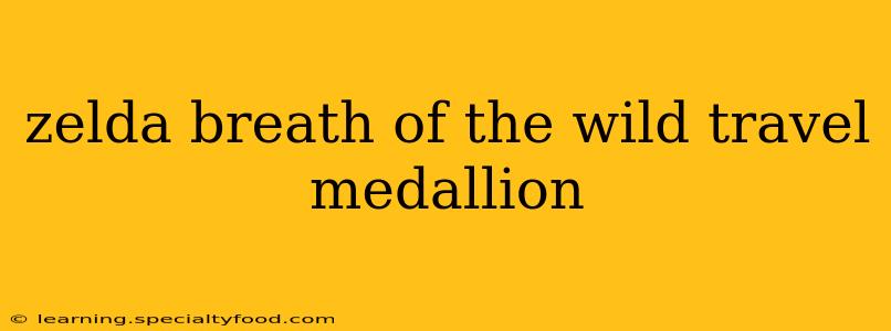 zelda breath of the wild travel medallion